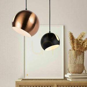 Lămpă suspendată s.luce Ball neagră metal 30 cm E27 modernă 8 Lămpă suspendată s.luce Ball neagră metal 30 cm E27 modernă small 8