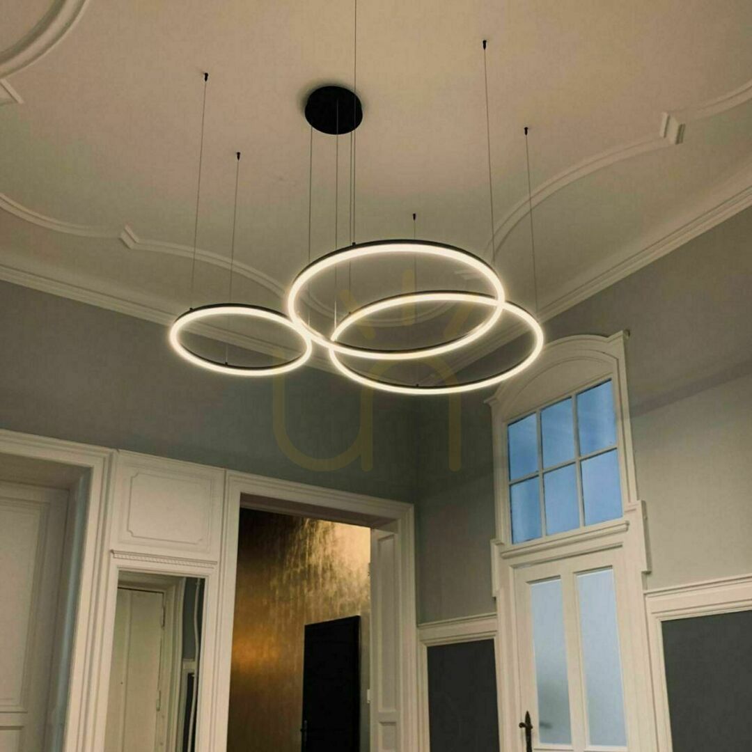 Verifica Lampă suspendată LED s.luce Ring alb Ø 60 cm, dimabilă, metal, modernă Lampă suspendată LED s.luce Ring alb Ø 60 cm, dimabilă, metal, modernă