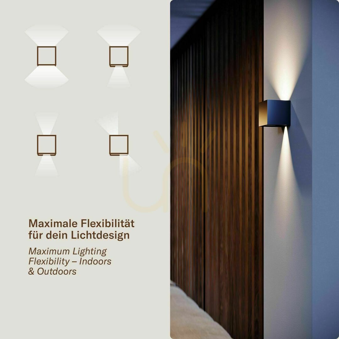 Vedere Aplică LED de perete s.luce Ixa beton 10 cm IP44 2x3W 3000K Aplică LED de perete s.luce Ixa beton 10 cm IP44 2x3W 3000K