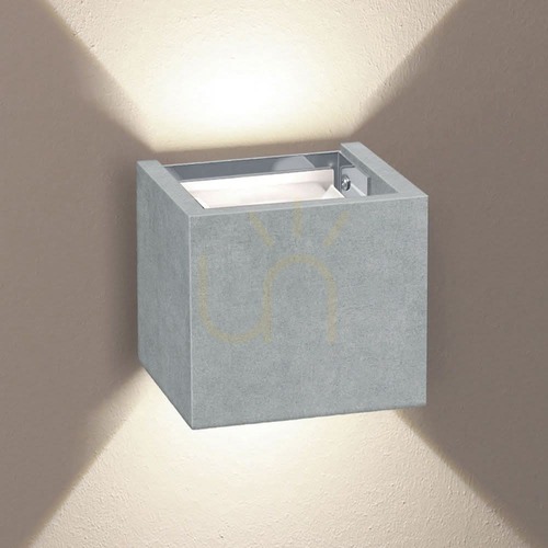 Verifica Aplică LED de perete s.luce Ixa beton 10 cm IP44 2x3W 3000K
