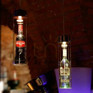 Lampă suspendată s.luce MyLight cilindrică crom din sticlă și metal 40 cm small 7