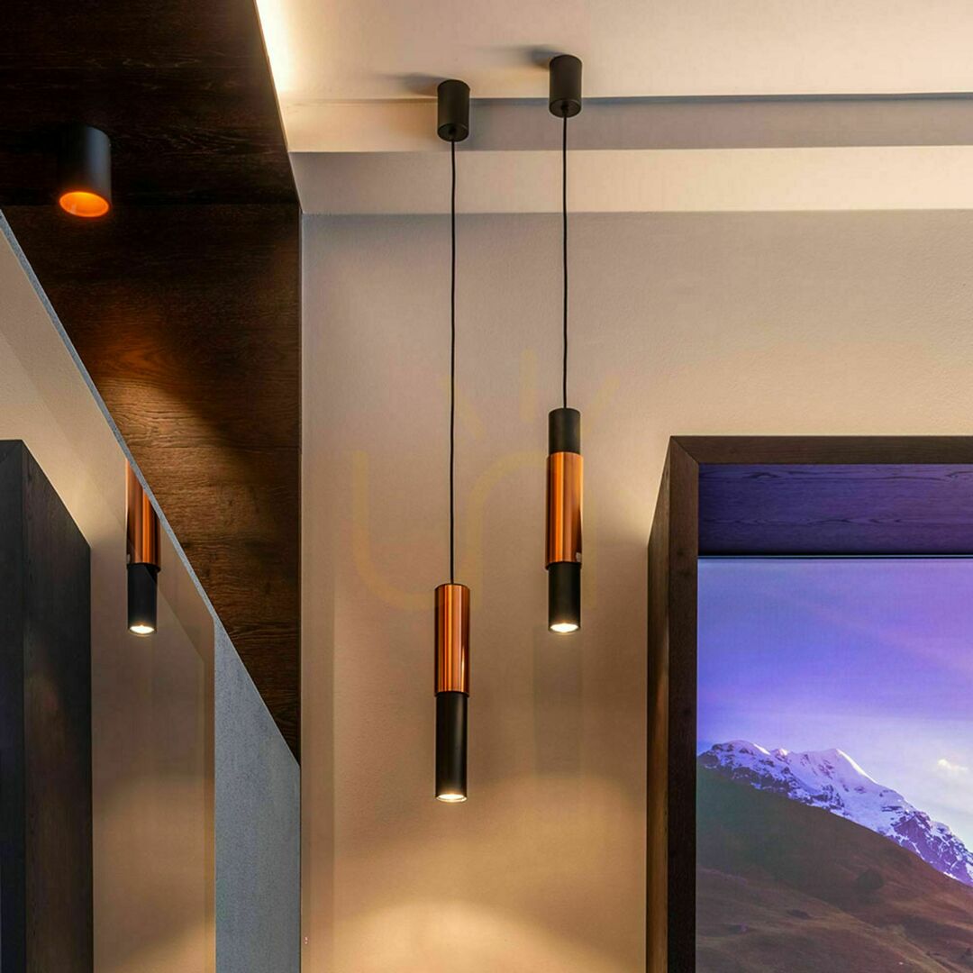 Verifica Lampă suspendată s.luce Crutch neagră metal GU10, 1 bec, modernă Lampă suspendată s.luce Crutch neagră metal GU10, 1 bec, modernă