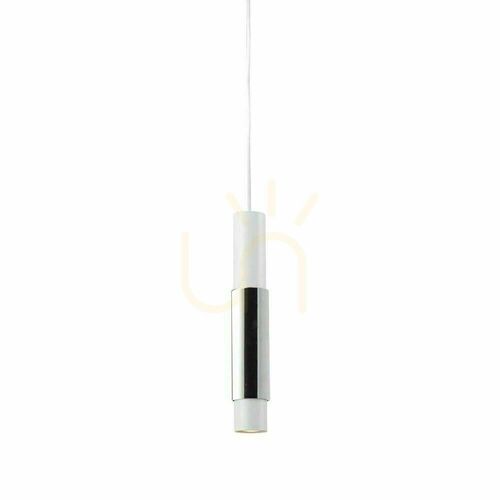 Verifica Lampă suspendată s.luce Crutch alb cu cilindru cromat GU10 1 bec 5,8 cm