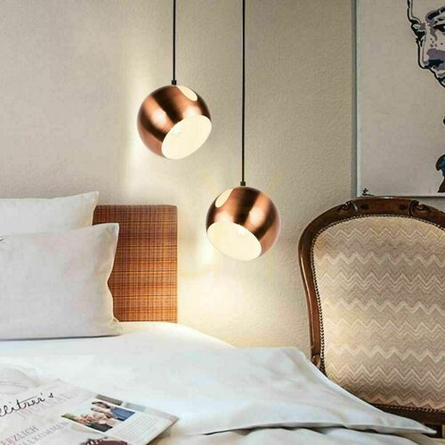 Verifica Lustră s.luce Ball cupru metal, rotundă, E27, 30 cm, dimabilă, modernă