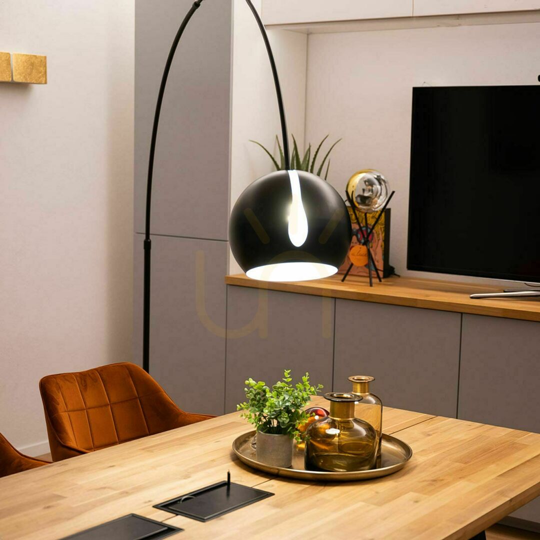 previzualizare Lampă arc s.luce Ball albă marmură, 220 cm, E27, modernă Lampă arc s.luce Ball albă marmură, 220 cm, E27, modernă