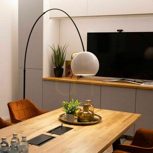 Lampă de podea arc s.luce Ball neagră, marmură, E27, 220 cm small 12