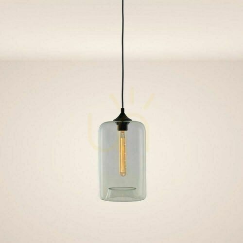 Verifica Lampa suspendată s.luce Cruet din sticlă transparentă, cilindrică, E27, 17 cm