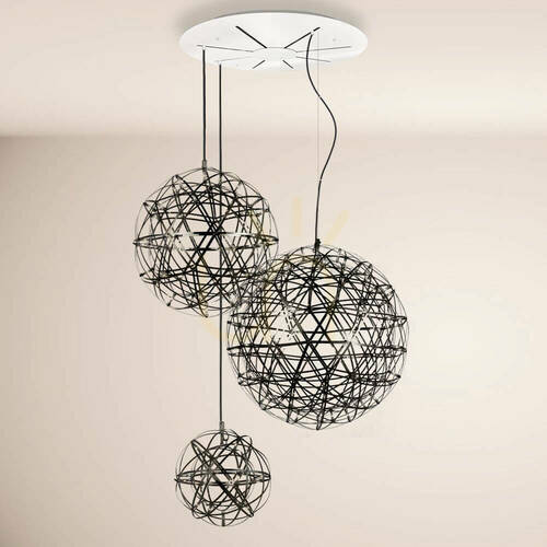 Verifica Candelabru LED s.luce Atom XL 30/50/70 cm crom negru, rozetă albă