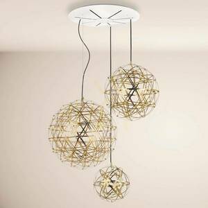 Lustră suspendată s.luce Atom XL LED aurie modulară 30/50/70 cm small 0