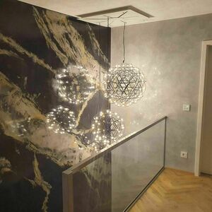 Lustră suspendată s.luce Atom XL LED aurie modulară 30/50/70 cm small 8