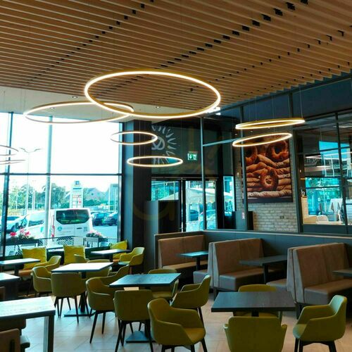 Verifica Lampa suspendată LED s.luce Ring argintie Ø 120 cm