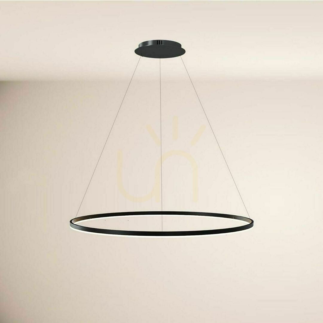 Vedere Lampa suspendată LED s.luce Ring aurie Ø 120 cm Lampa suspendată LED s.luce Ring aurie Ø 120 cm