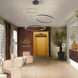 Lampa suspendată LED s.luce Ring aurie Ø 120 cm 11 Lampa suspendată LED s.luce Ring aurie Ø 120 cm small 11