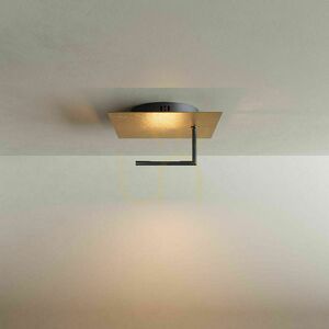 Plafonieră LED s.luce Edge pătrată aurie 45 cm, 18W, dimabilă, 3000K, metal small 13
