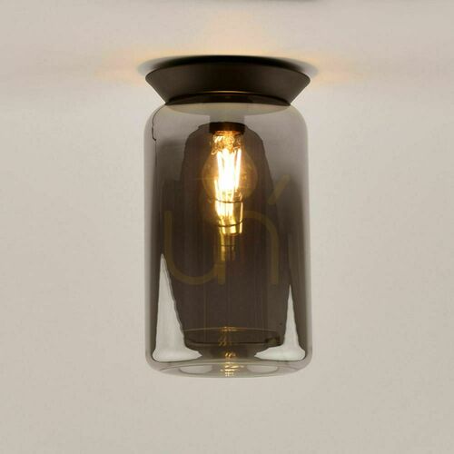 Verifica Plafonieră s.luce Cruet fumuriu sticlă retro Ø17 cm E27 dimmabilă