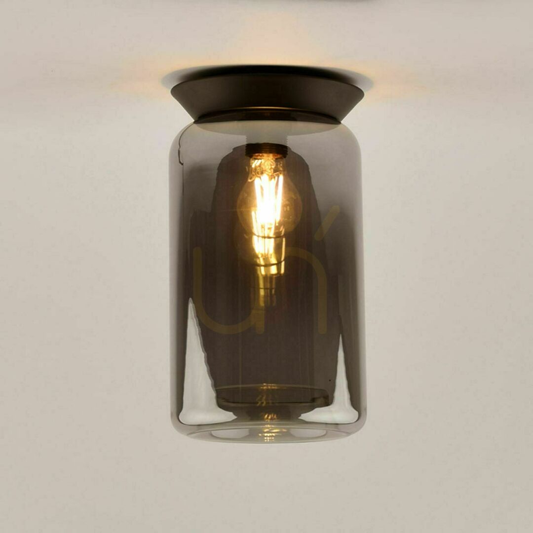 Spectacol Plafonieră s.luce Cruet fumuriu sticlă retro Ø17 cm E27 dimmabilă Plafonieră s.luce Cruet fumuriu sticlă retro Ø17 cm E27 dimmabilă