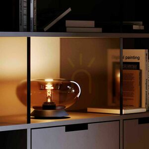 Lampă de masă s.luce Cruet din sticlă transparentă, E27, 30 cm, retro small 2