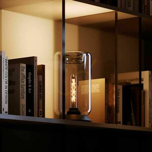 Lampă de masă s.luce Cruet din sticlă transparentă, E27, 30 cm, retro small 0