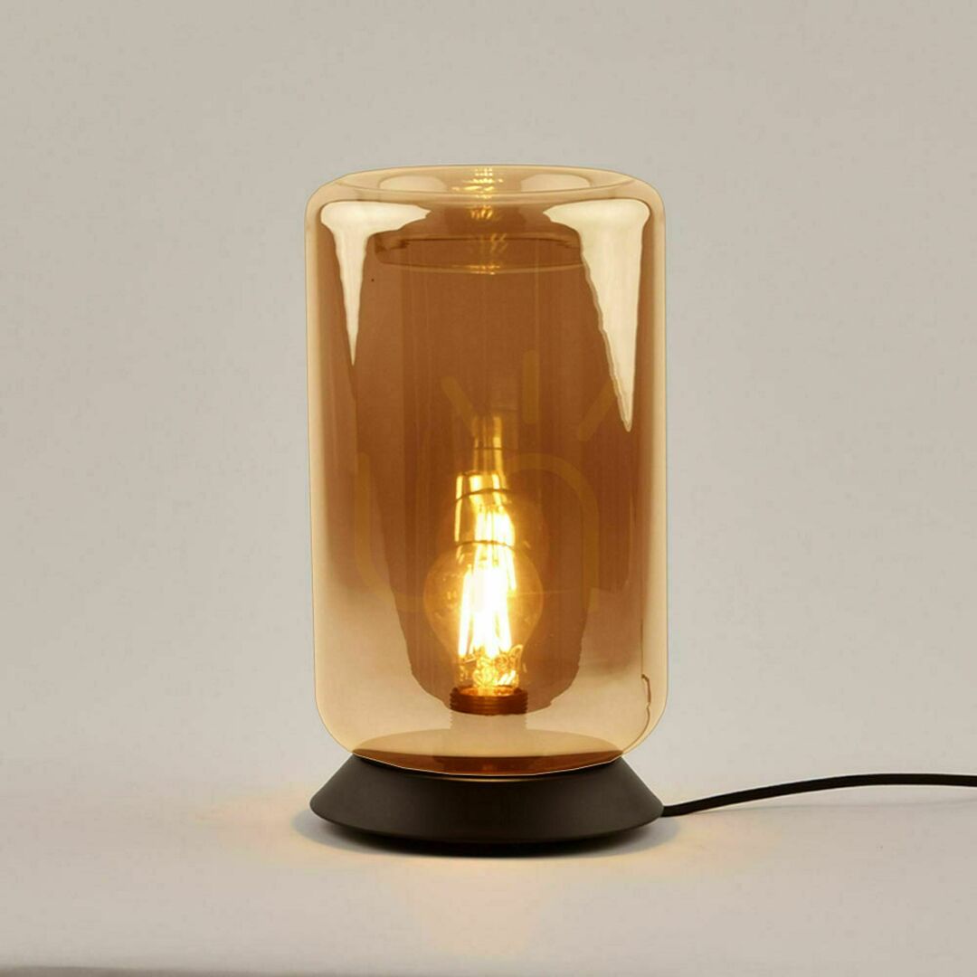 previzualizare Lampa de masă s.luce Cruet sticlă chihlimbar E27 30 cm retro Lampa de masă s.luce Cruet sticlă chihlimbar E27 30 cm retro