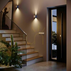 Aplica de perete LED s.luce Ixa cu senzor de miscare crom IP44 10 cm small 6