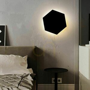 Aplică de perete LED s.luce Hive neagră, rotundă, 45 cm, 3000K small 2