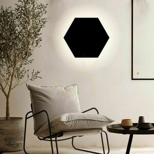 Aplică de perete LED s.luce Hive neagră, rotundă, 45 cm, 3000K small 6