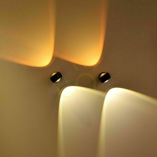 Verifica Aplica perete LED s.luce Beam negru metal 2x7W dimabil up/down