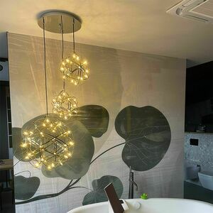 Lampă suspendată LED s.luce Atom neagră, rotundă, 50 cm, dimabilă small 14