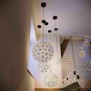 Lampă suspendată LED s.luce Atom aurie, rotundă, 70 cm, dimabilă, metal, 3000K small 2