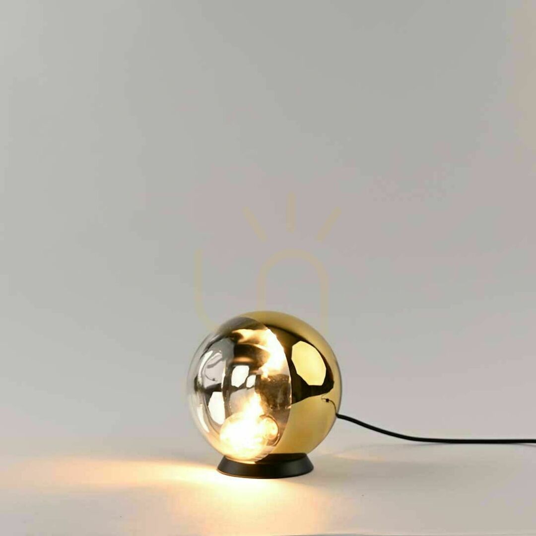 Spectacol Lampă de masă s.luce Orb fumuriu din sticlă, E27, 40 cm Lampă de masă s.luce Orb fumuriu din sticlă, E27, 40 cm