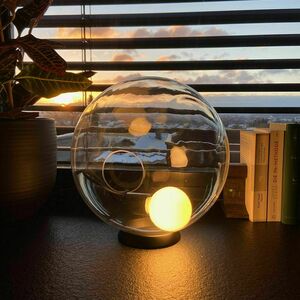 Lampă de masă s.luce Orb fumuriu din sticlă, E27, 40 cm 5 Lampă de masă s.luce Orb fumuriu din sticlă, E27, 40 cm small 5