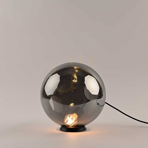 Verifica Lampă de masă s.luce Orb fumuriu din sticlă, rotundă 30 cm, E27