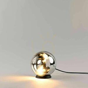 Lampă de masă s.luce Orb maro, glob de sticlă, 30 cm, E27 small 13