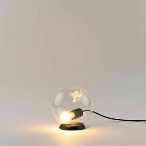 Lampă de masă s.luce Orb maro, glob de sticlă, 30 cm, E27 small 8