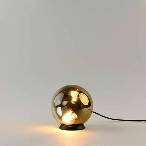Verifica Lampă de masă s.luce Orb aur sticlă, rotundă, E27, 20 cm