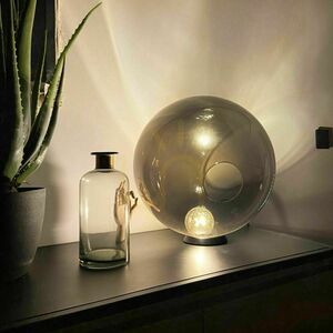 Lampă de masă s.luce Orb albă din sticlă, rotundă, 20 cm, E27, dimmerabilă 3 Lampă de masă s.luce Orb albă din sticlă, rotundă, 20 cm, E27, dimmerabilă small 3