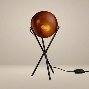Lampă de masă s.luce Orb Axis, sticlă neagră transparentă, E27, 20 cm small 9