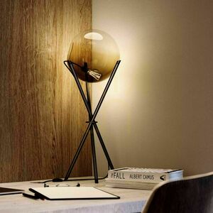 Lampă de masă s.luce Orb din sticlă aurie, rotundă, 20 cm 0 Lampă de masă s.luce Orb din sticlă aurie, rotundă, 20 cm small 0