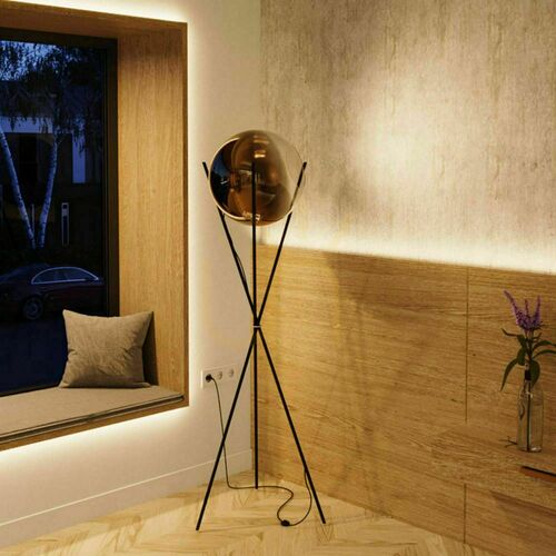 Verifica Lampă de podea s.luce Orb alb sticlă 160 cm