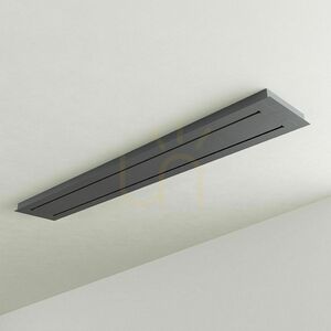 Plafonieră s.luce Modular neagră dreptunghiulară metalică 120 cm small 0