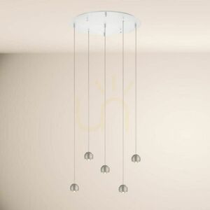 Lustră LED s.luce Beam neagră 5 becuri, 60 cm, dimabilă, modernă small 14