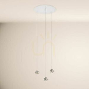 Lampă suspendată s.luce Beam LED cu 3 corpuri neagră, rozetă albă Ø 40 cm small 7