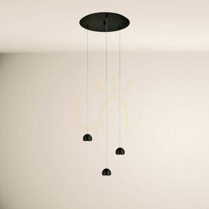Lampă suspendată s.luce Beam LED cu 3 corpuri neagră, rozetă albă Ø 40 cm small 8