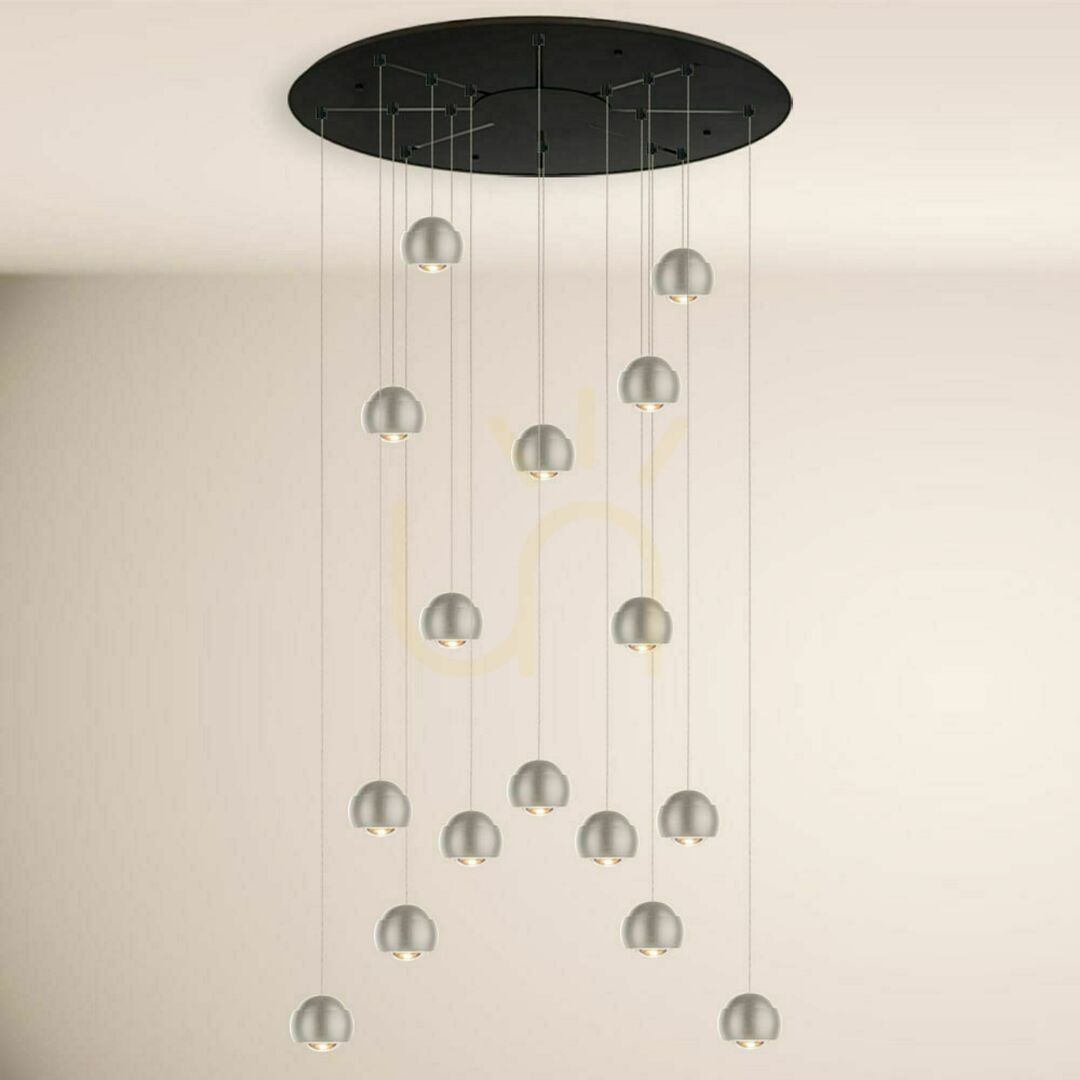 Spectacol Lustră LED s.luce Beam XL neagră 24 becuri 80 cm dimabilă Lustră LED s.luce Beam XL neagră 24 becuri 80 cm dimabilă