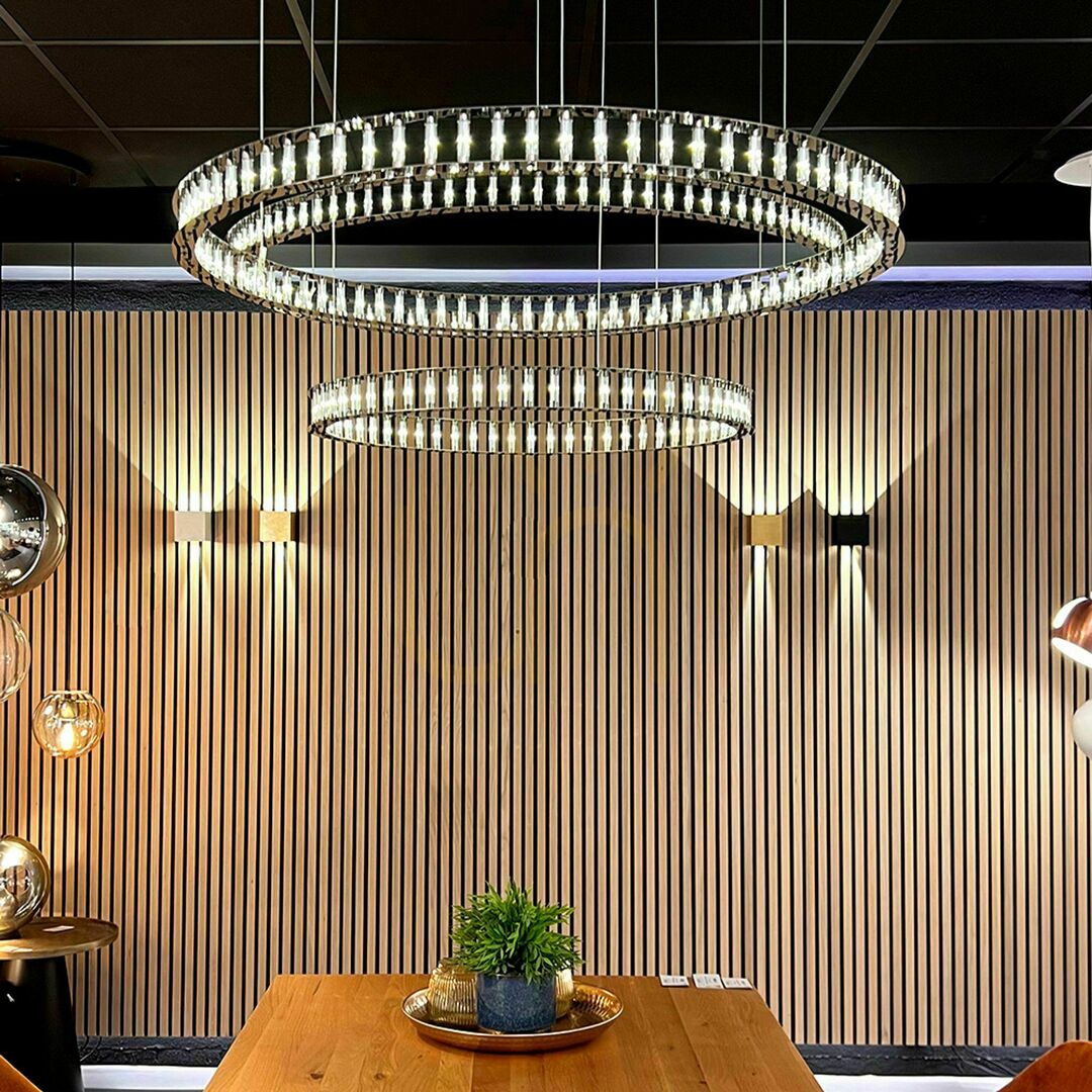 Vedere Lampa suspendată LED s.luce Atom Ring neagră Ø80 cm, dimabilă, metal, 3000K Lampa suspendată LED s.luce Atom Ring neagră Ø80 cm, dimabilă, metal, 3000K