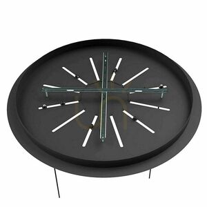 Lustră LED s.luce Fusion XXL neagră 150 cm, inel luminos, 8 becuri small 11