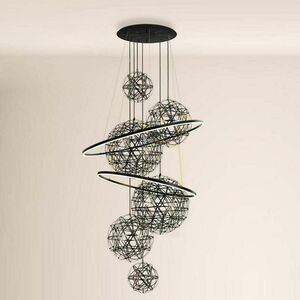 Lustră LED s.luce Fusion XXL alb 150 cm metal modernă small 4