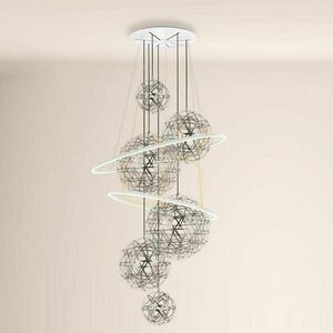 Lustră LED s.luce Fusion XXL alb 150 cm metal modernă small 7