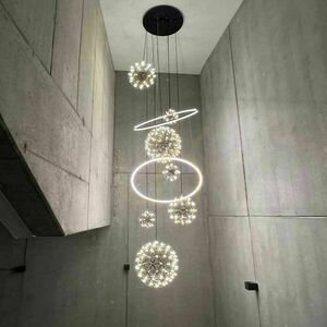 Lustră LED s.luce Fusion XXL alb 150 cm metal modernă small 8