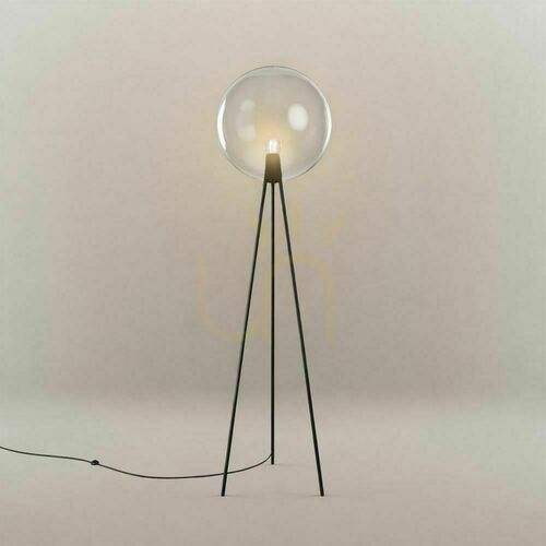 Verifica Lampă de podea s.luce Orb Tripod din sticlă transparentă, 160 cm, E27